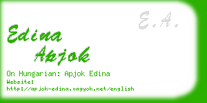 edina apjok business card